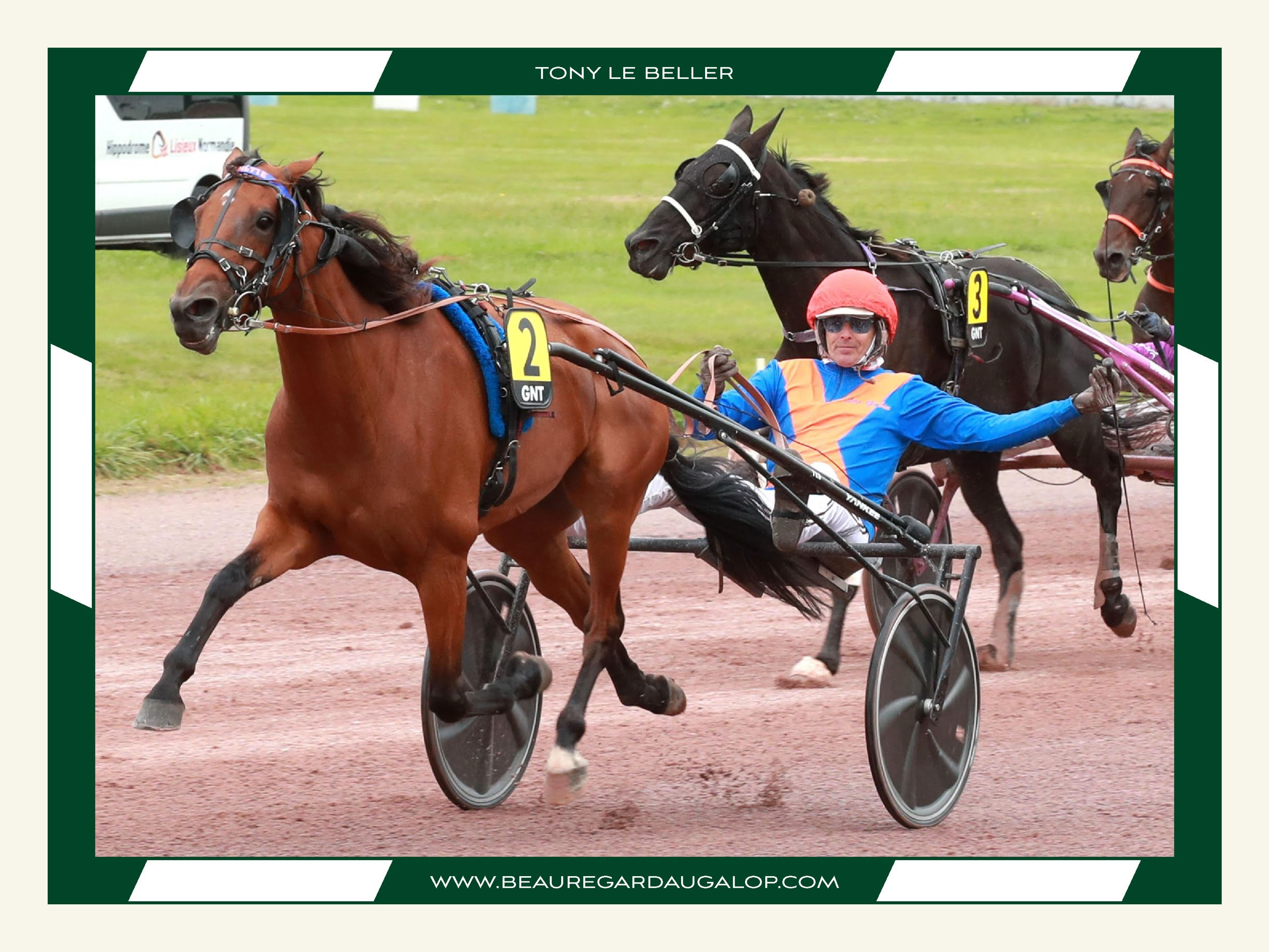 Tony Le Beller en sulky – Hippodrome Lisieux Normandie